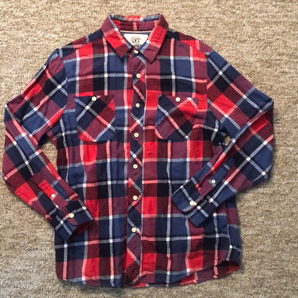 Men’s Large Red/Blue/White flannel